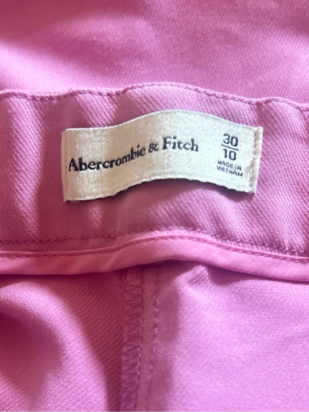 Abercrombie Fitch Sloane Pink High Waisted Straight Trousers Pants Size 30/10 - Picture 5 of 5
